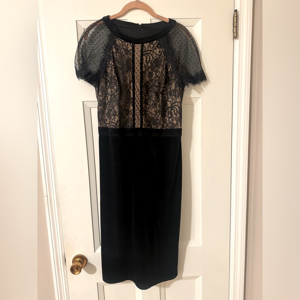 Tadashi Shoji Velvet Midi Dress Size 12